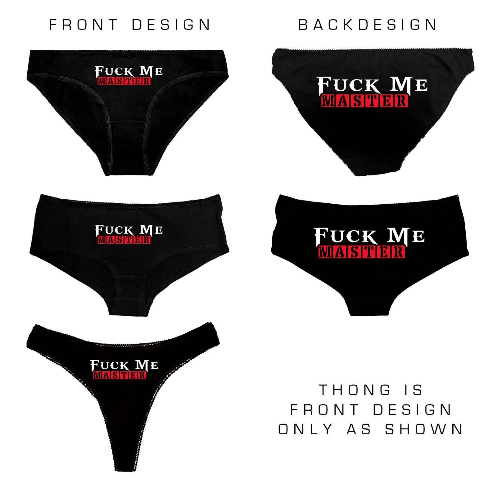 Fuck Me Master Panties Owned Knickers Panties & Camisole Set Etsy