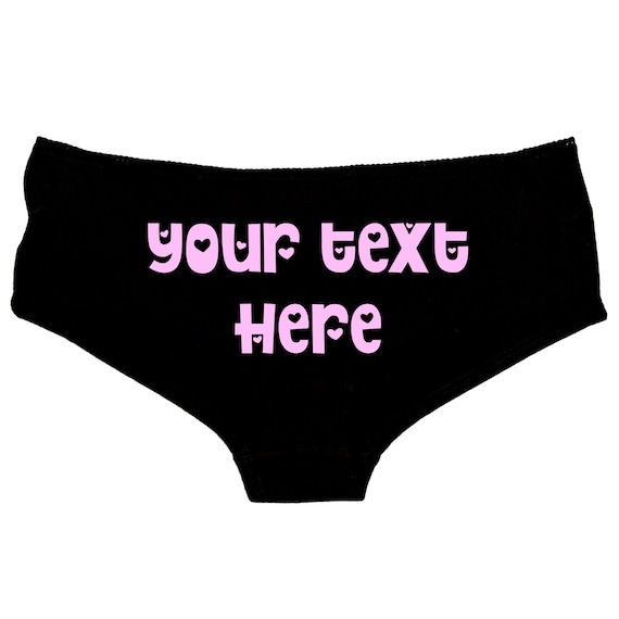 Any Text Cute DDLG Text Custom Knickers Panties & Camisole Set Personalised  With Your Words Custom Thong Print Booty Shorts 105 -  Canada