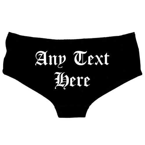 Any Text Custom Knickers Panties & Camisole Set Personalised Etsy