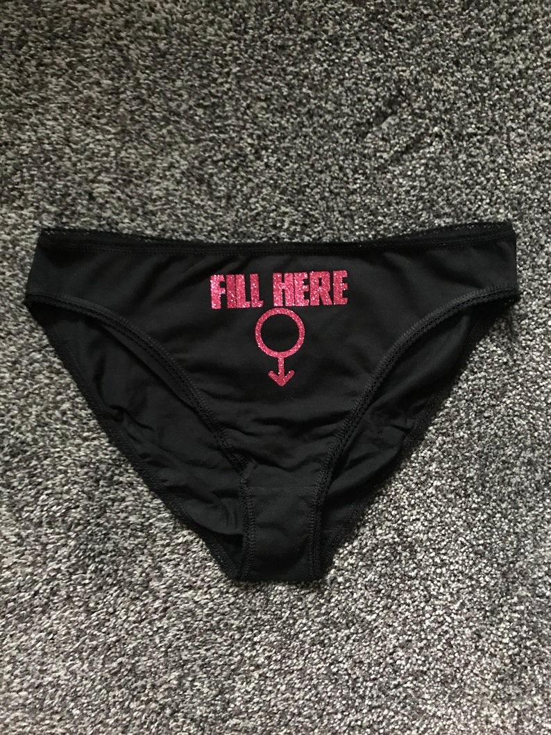 Cum Inside Me Knickers Sparkly Pink Panties Daddy Cum Slut Etsy 