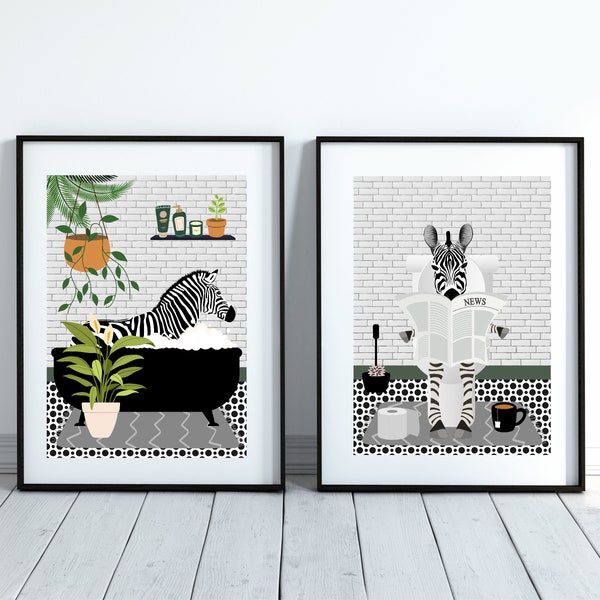 Bathroom Print Set - Etsy
