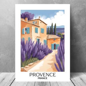 Provence Art Print: French Lavender Field Landscape