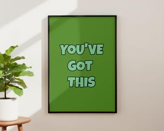 Masz to! – inspirujący plakat do biura, kolorowa sztuka