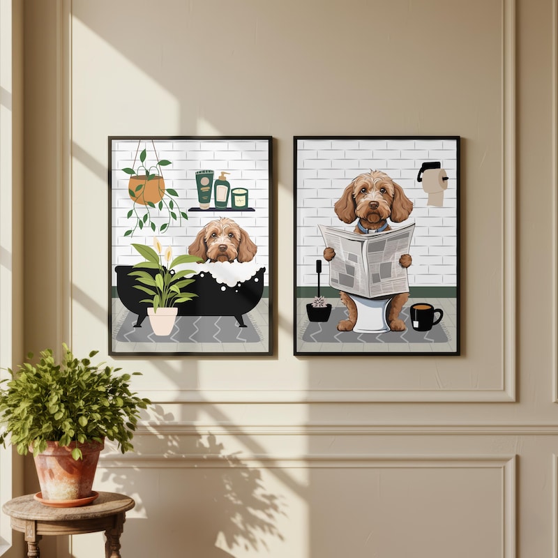 Toilet Prints Cockapoo - Etsy UK