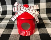 Candy Cane Mini Birdhouse