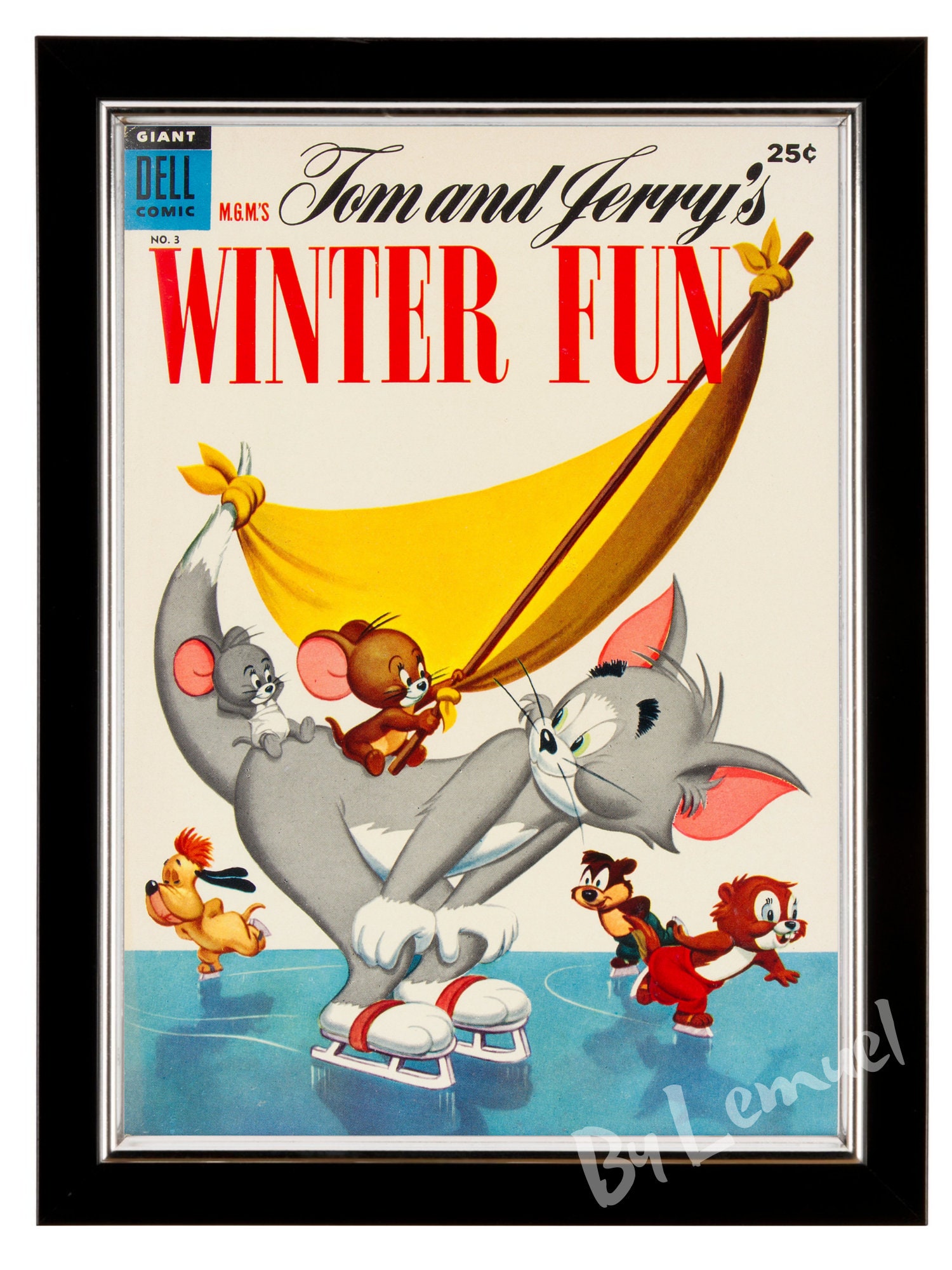 Tom and Jerry Winter Fun Dell Comic Cover 1954 Gift Poster Etsy