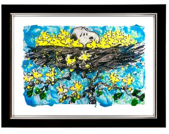 Snoopy Tom Everhart Sleeping Beauty Bubble Gift Poster Print Etsy