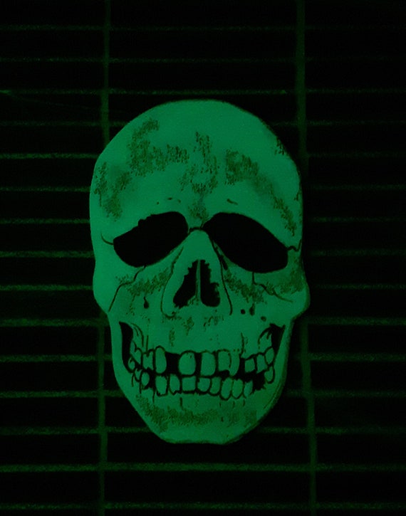Glow In The Dark Skull Plaque Halloween