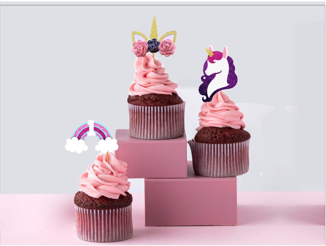 SVG Unicorn Cupcake Topper Muffin Cupcake Topper Svg Unicorn Etsy