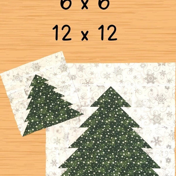 Tree Quilt Block Pattern-3 Different Sizes