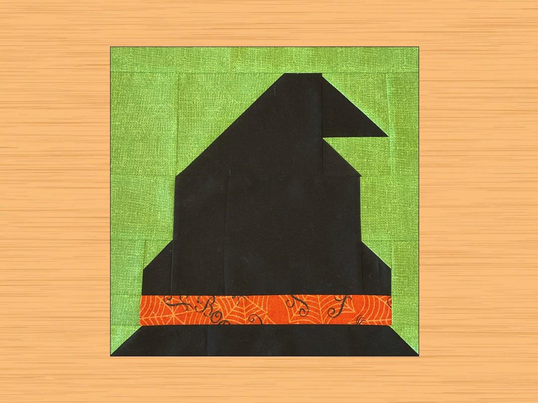 Witch Hat Quilt Block Pattern PDF 3 Sizes - Etsy