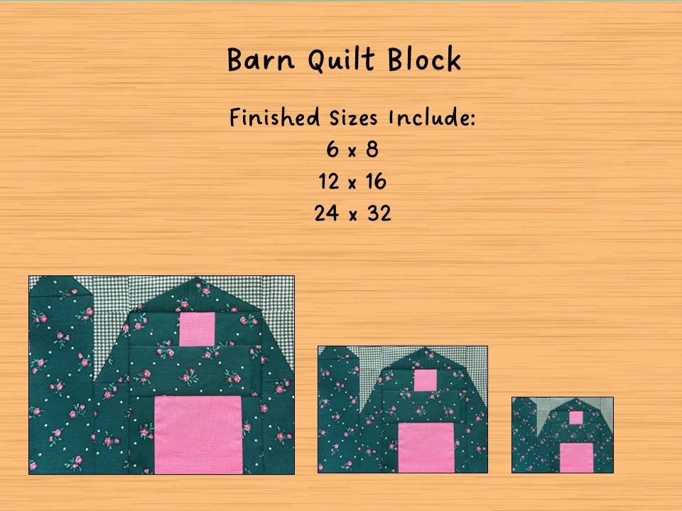 Barn Quilt Block Pattern PDF 3 Sizes - Etsy