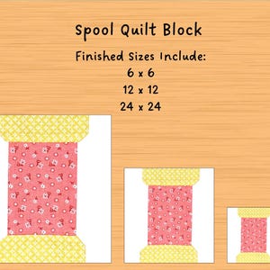 Spool Quilt Block Pattern PDF 3 Sizes - Etsy