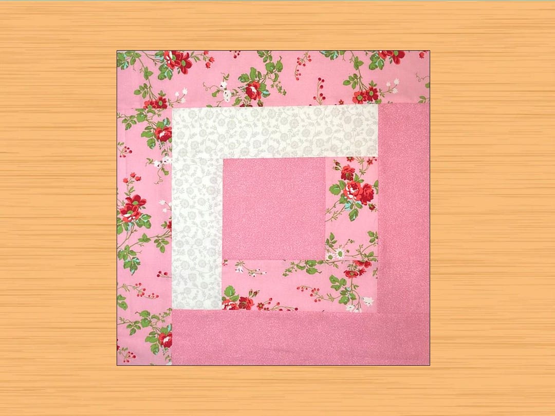 Log Cabin Quilt Block Pattern PDF 3 Sizes - Etsy