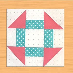 Churn Dash Quilt Block Pattern PDF 3 Sizes