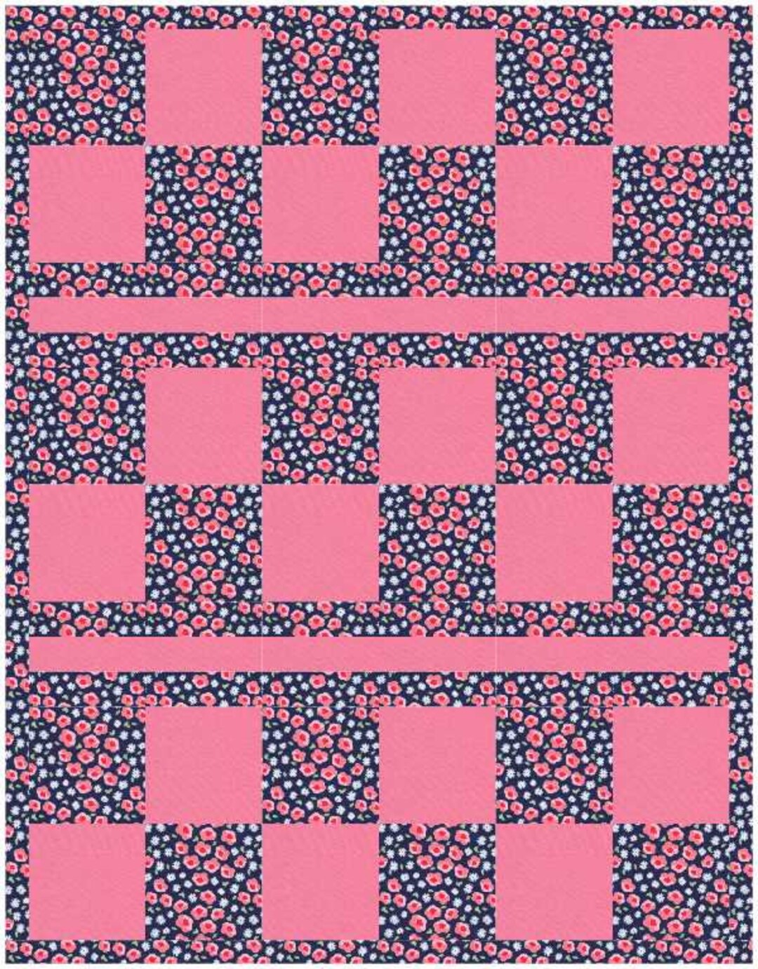 Picnic Quilt Pattern PDF 3 Sizes - Etsy