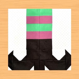 Witch Boots Quilt Block Pattern PDF 3 Sizes