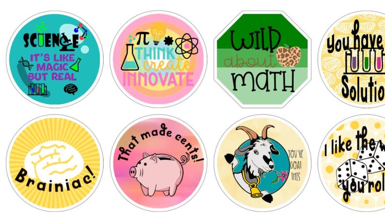 STEM Teacher Reward Stickers | Student Motivation, Classroom Decor - Etsy