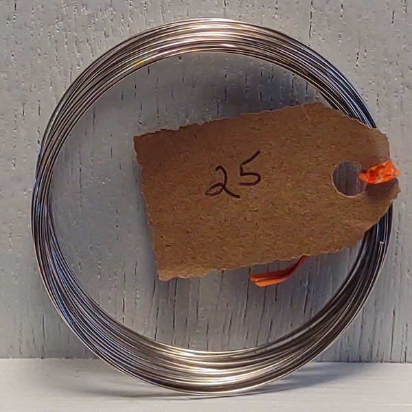 60mm diameter bracelet memory wire 5mm thick silver nickel