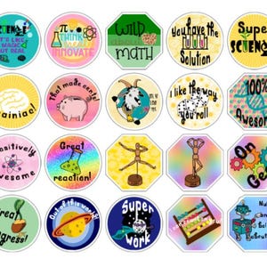 STEM Teacher Reward Stickers | Student Motivation, Classroom Decor - Etsy