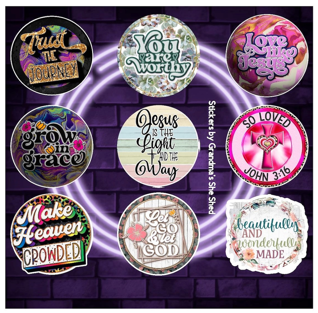 Delightful and Whimsical Inspirational and Scripture Stickers - Etsy