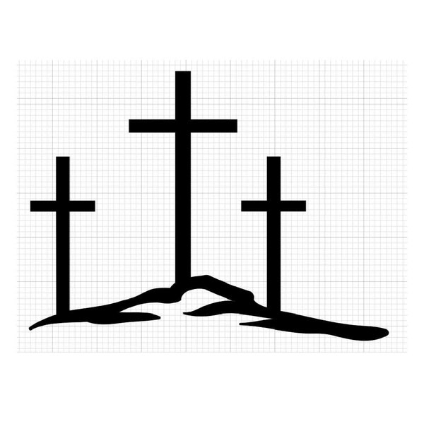 Three Crosses Inspirational Decal ... Free Shipping!