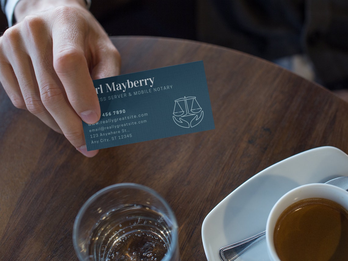 Process Server Business Card Classy Custom Digital Design Etsy