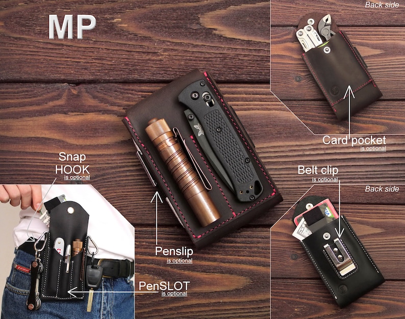EDC pocket organizer, EDC Wallet , edc Belt pouch, FREE personalization image 2