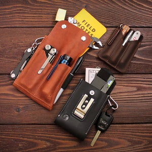 Leather EDC Wallet, Leather EDC organizer,