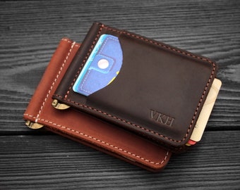 Personalized Wallet, Mens Wallet, Leather Money clip wallet