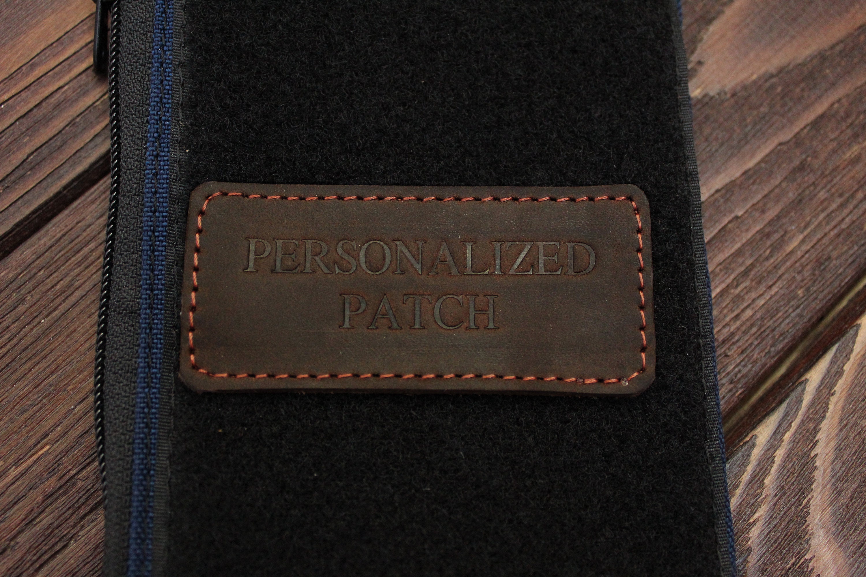 PERSONALIZED Leather PATCH VELCRO Name Patch Etsy