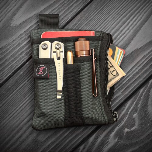 Waxed Canvas EDC 4x4 Pocket Organizer With Velcro for Ranger Etsy