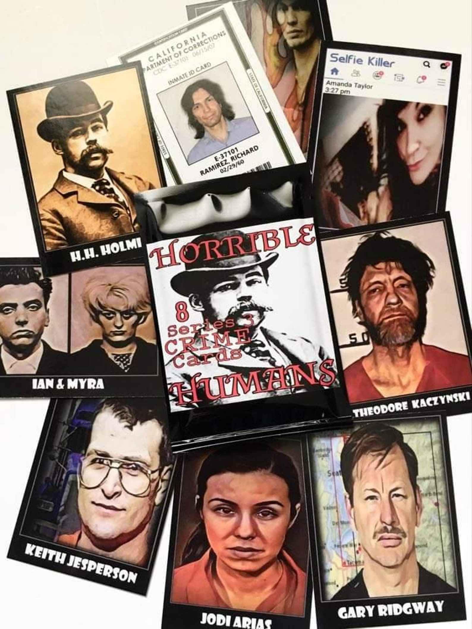Serial Killer Trading Cards Sealed Pack Of 8 Horrible | Etsy
