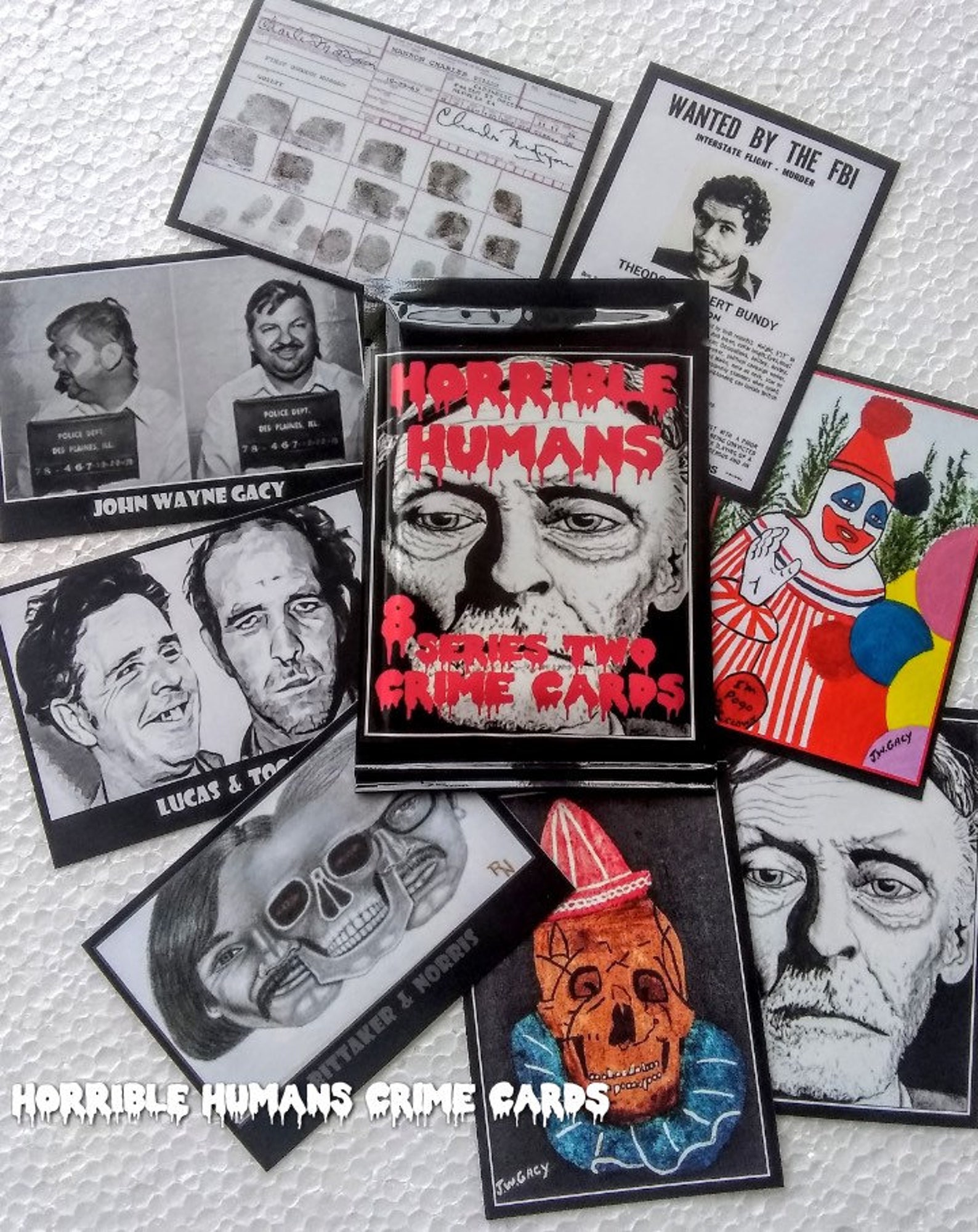 Serial Killer True Crime Cards Sealed Pack Of 8 Horrible Etsy