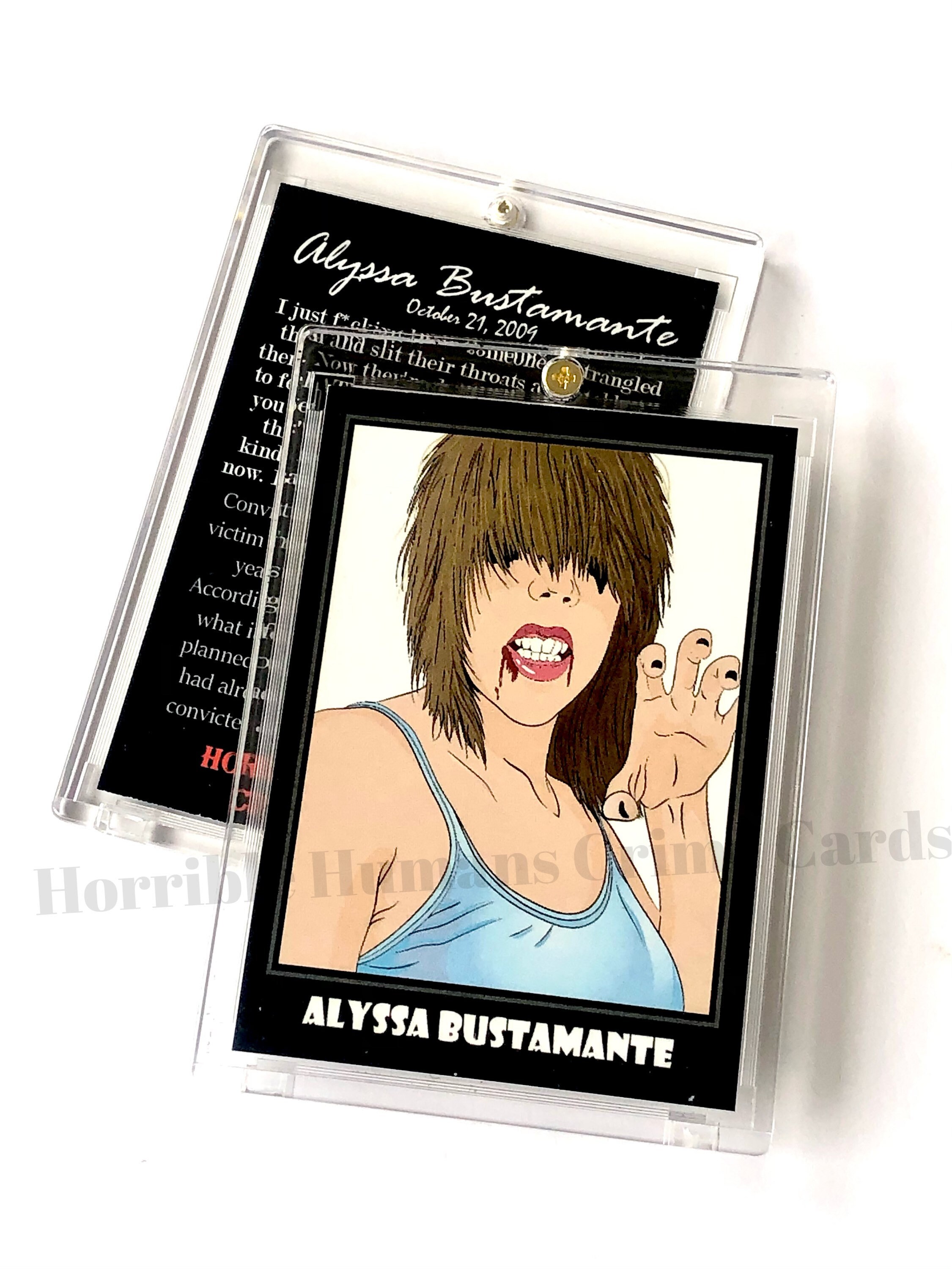 Horrible Humans Crime Cards Collectors Case Alyssa Bustmante | Etsy