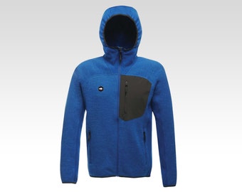 Fishing hoodie fleece. Fishing clothes. Navy sweatshirt for fishing with zipper. Great gift for fisherman.