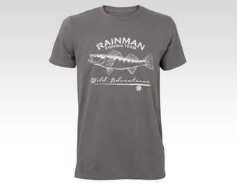 Angeln T-Shirt mit Fisch Logo. Zander Angler Shirt RAINMAN Hurricane. Tolles Fischer Geschenk.