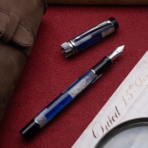 Parker – Duofold Mosaic Blue - Fountain pen