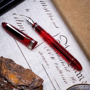 Omas - 360 Lucens Rouge HT n.017/360 - Stylo plume