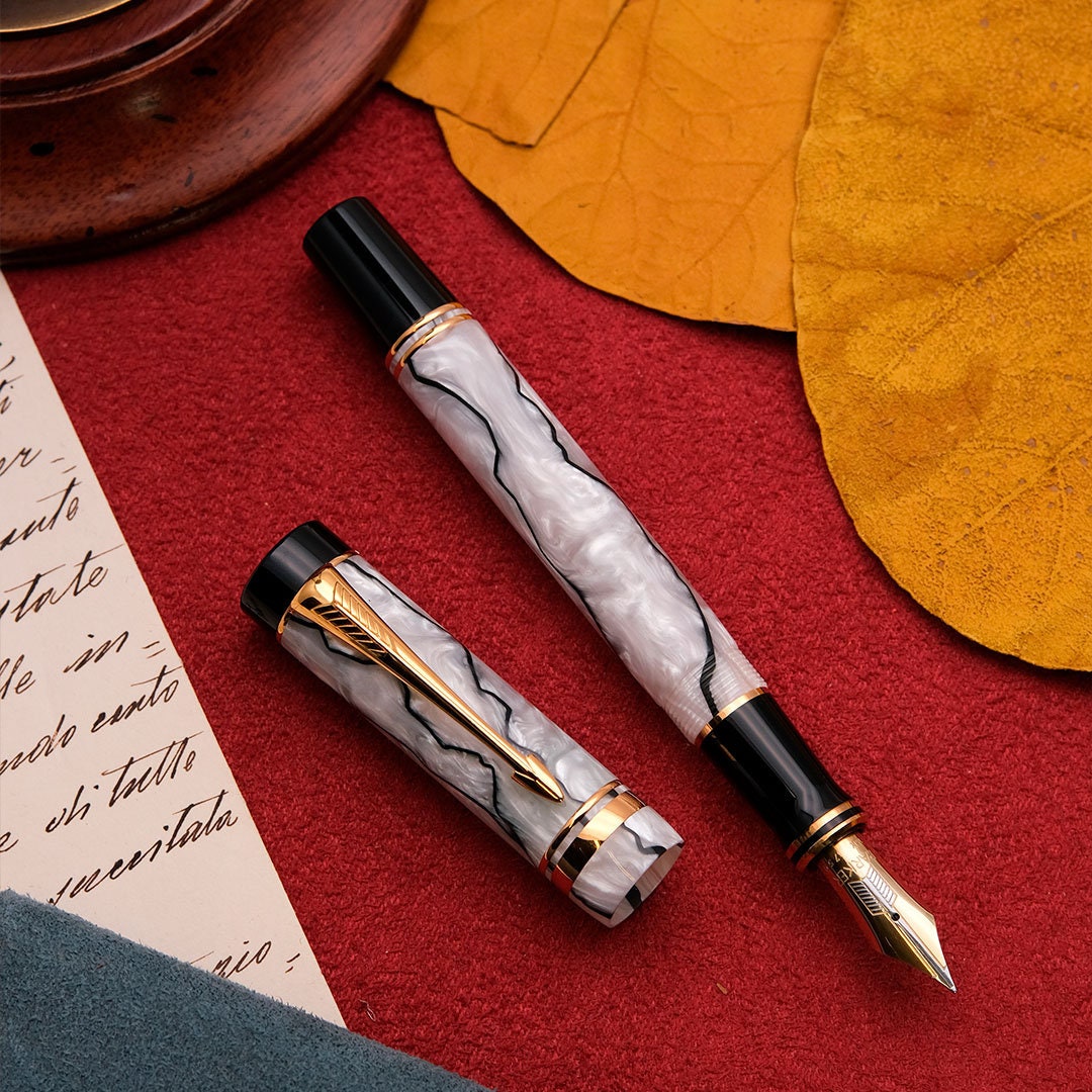 Parker Duofold Black and Pearl Centennial Fountain Pen   Etsy