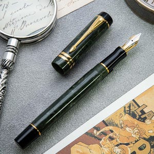 Parker - Duofold international Moss Green - Fountain pen