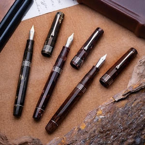 Omas - 90 Anniversary N. 35/90 Vert + Rouge + Marron - Stylo plume