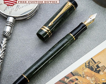 Parker - Duofold International Moss Green - Pluma estilográfica