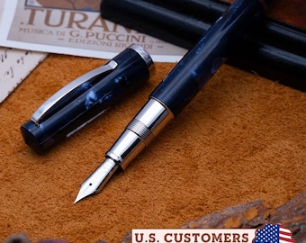 Omas - Bolonia Azul Royale Celluloid - Pluma estilográfica