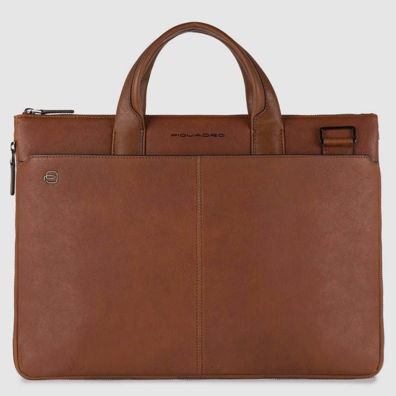Piquadro Vibe - Computer briefcase with two dividers Colour Dark Brown