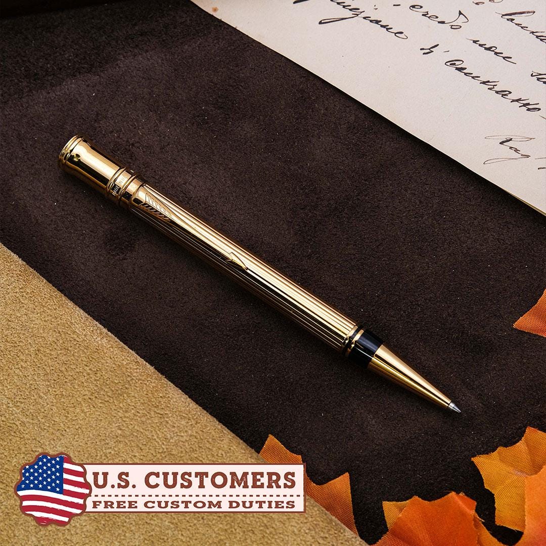 Parker - Duofold MKII Gold Plated - Ballpoint - Etsy