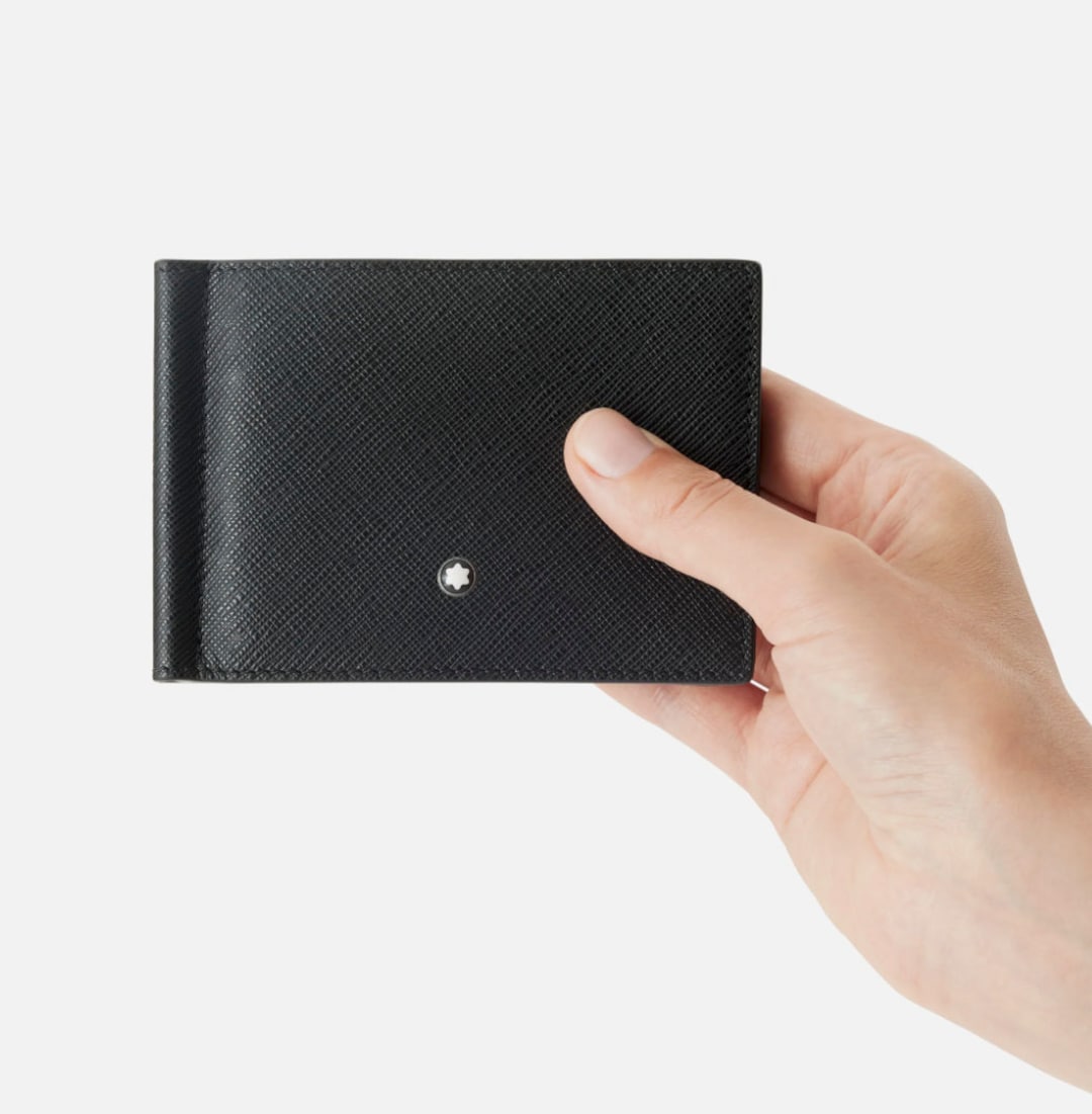 Buy Montblanc Sartorial 23 Wallet 6cc Black With Money Clip Online in  India