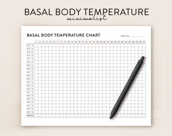Basal body temperature Tracker Printable BBT Tracker, Basal body tracker, Ovulation Test Strips Tracker, Ovulate test strip tracker Template