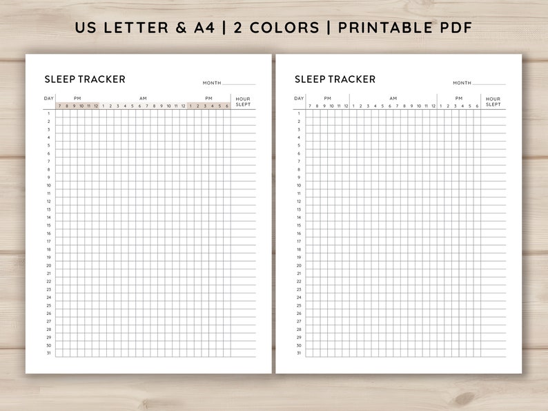 Sleep Tracker Printable And Digital Planner Files – MHIM
