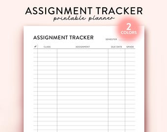 Hausaufgaben-Tracker, Hausaufgaben-Planer, Hausaufgaben-Übersicht, Studentenplaner, Homeschool Checkliste Hausaufgaben-Planer